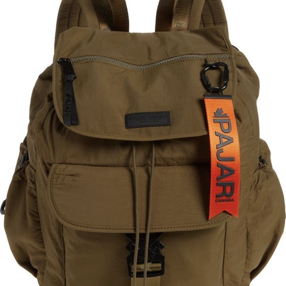 Parachute Nylon Backpack In Green - Picture 2 of 7